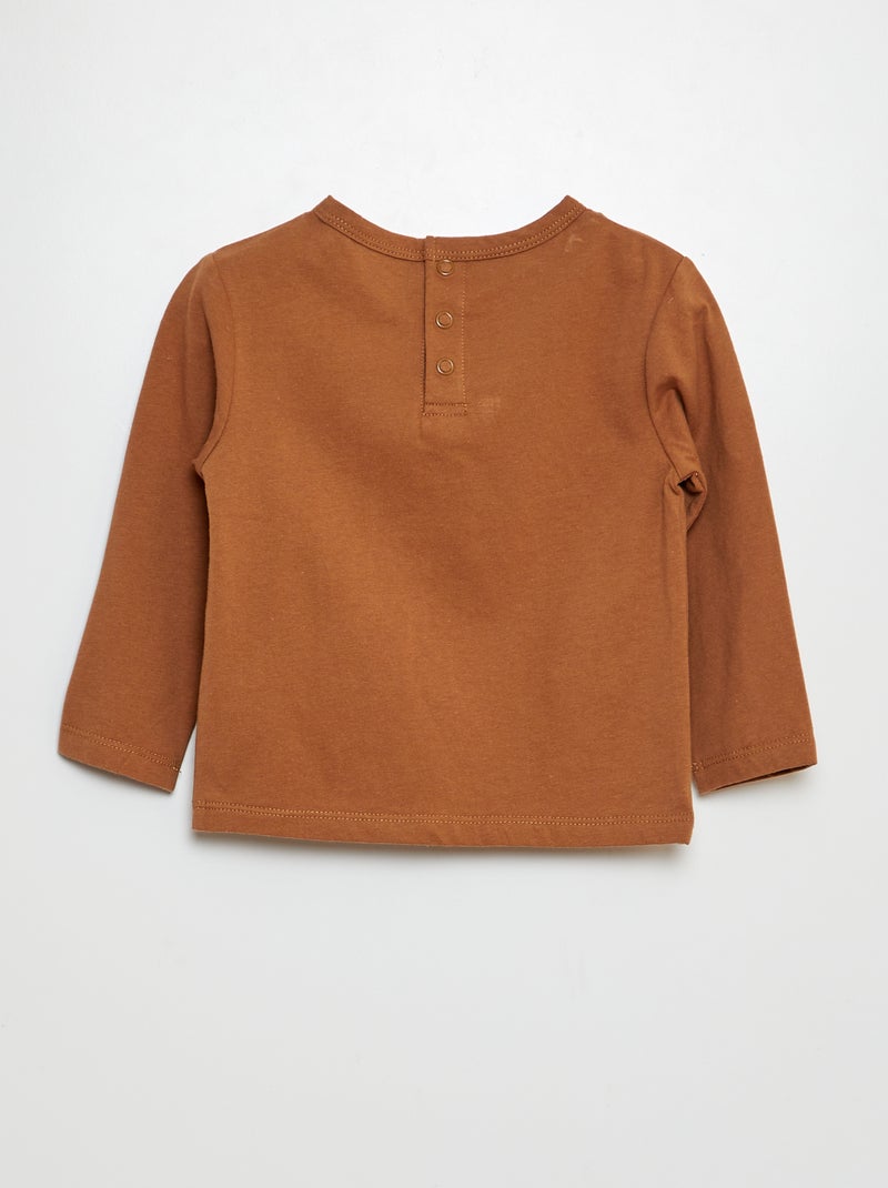 Ensemble pyjama t-shirt + pantalon 'Mickey' 'Disney' - 2 pièces Marron - Kiabi