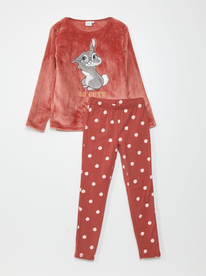 Ensemble pyjama t-shirt + pantalon 'Panpan' - 2 pièces Rouge - Kiabi