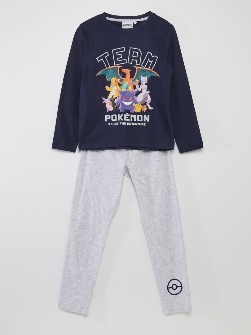 Ensemble pyjama t-shirt + pantalon 'Pokemon' - 2 pièces Bleu - Kiabi