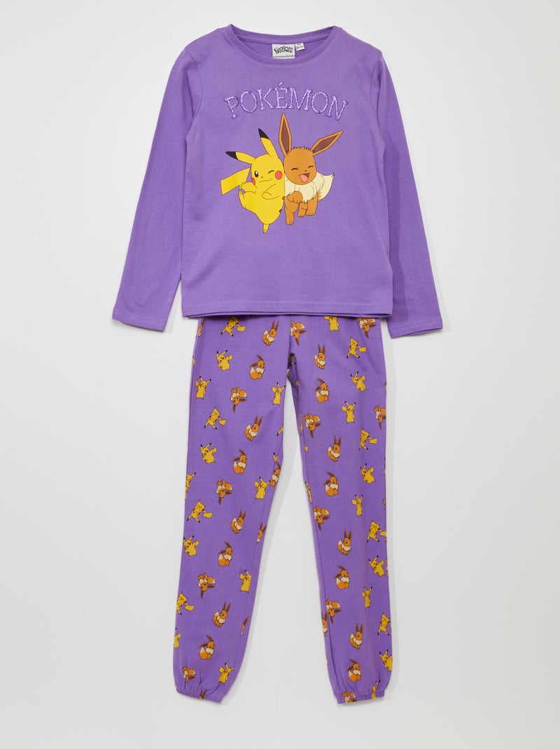 Ensemble pyjama T-shirt + pantalon 'Pokemon' - 2 pièces Violet - Kiabi