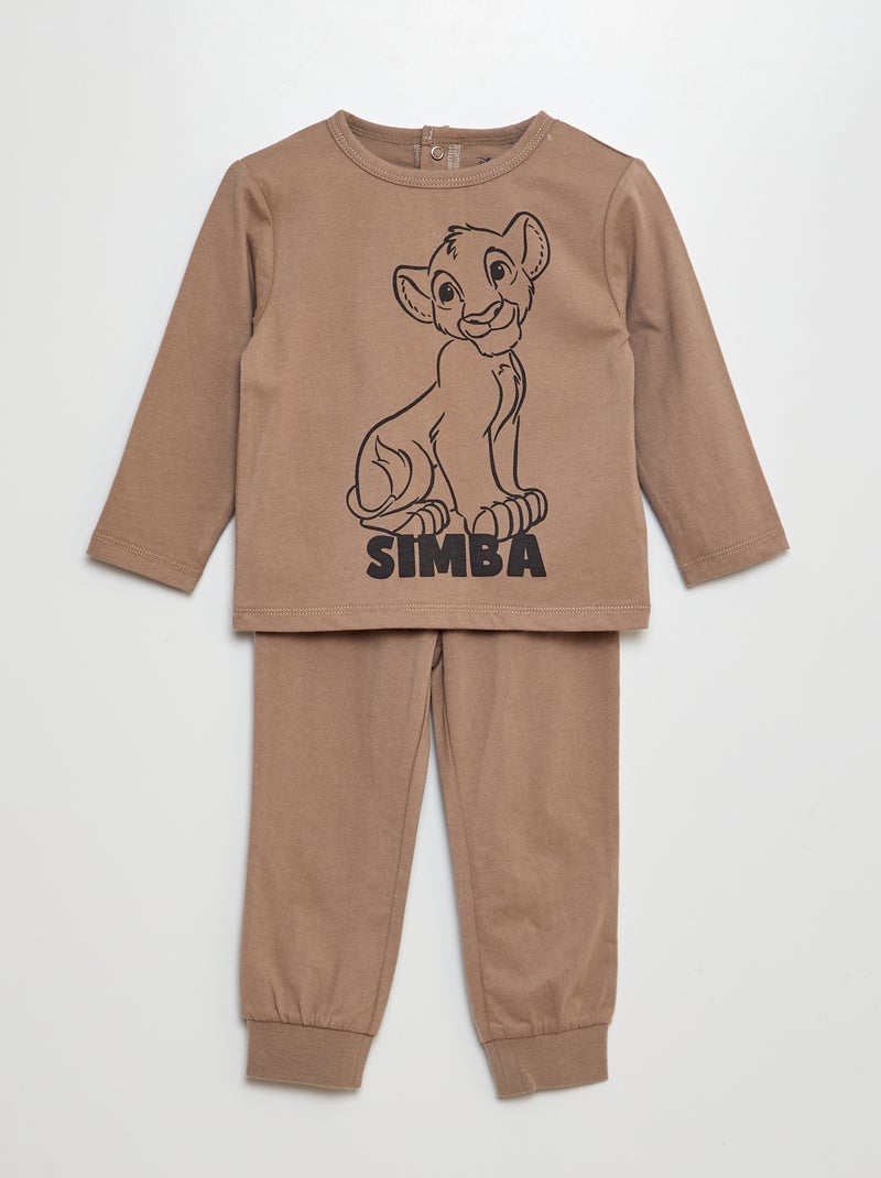 Ensemble pyjama t-shirt + pantalon 'Simba' 'Disney' - 2 pièces Beige - Kiabi