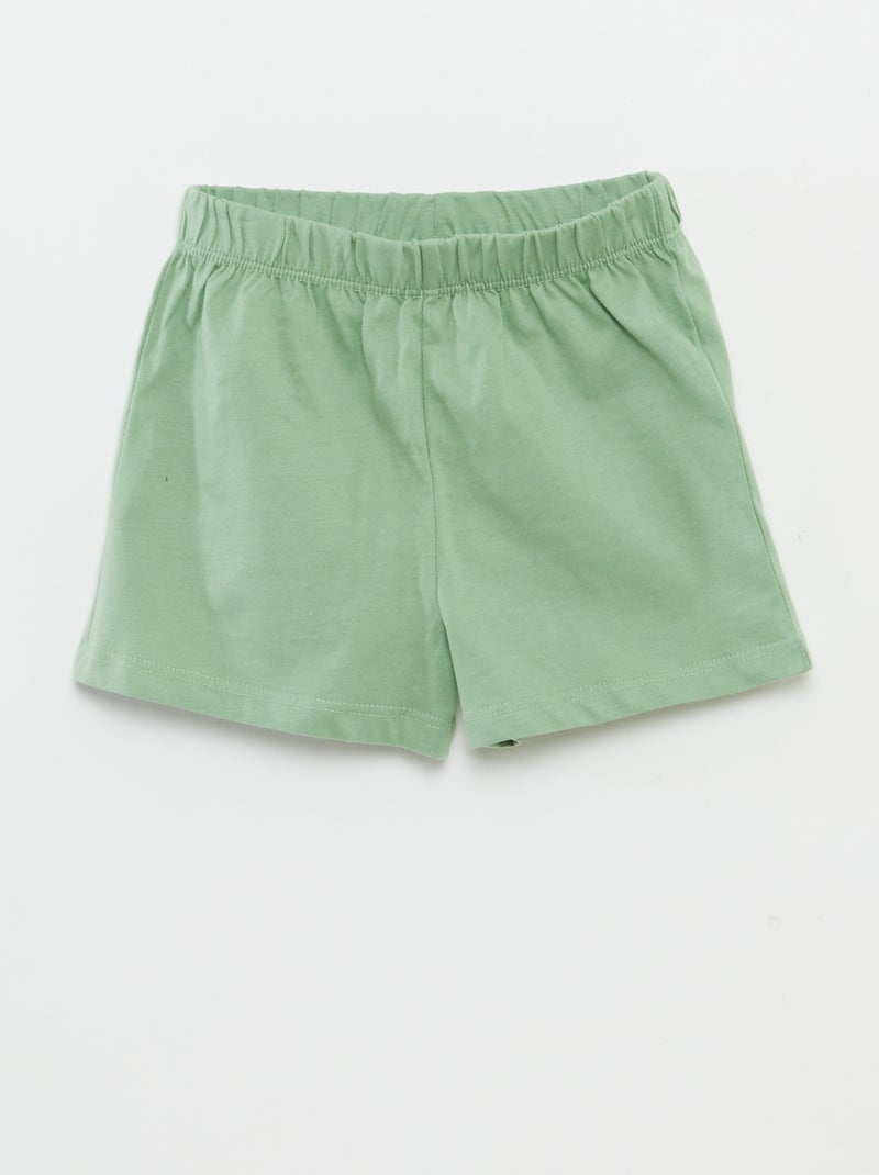 Ensemble pyjama t-shirt + short - 2 pièces BLANC - Kiabi