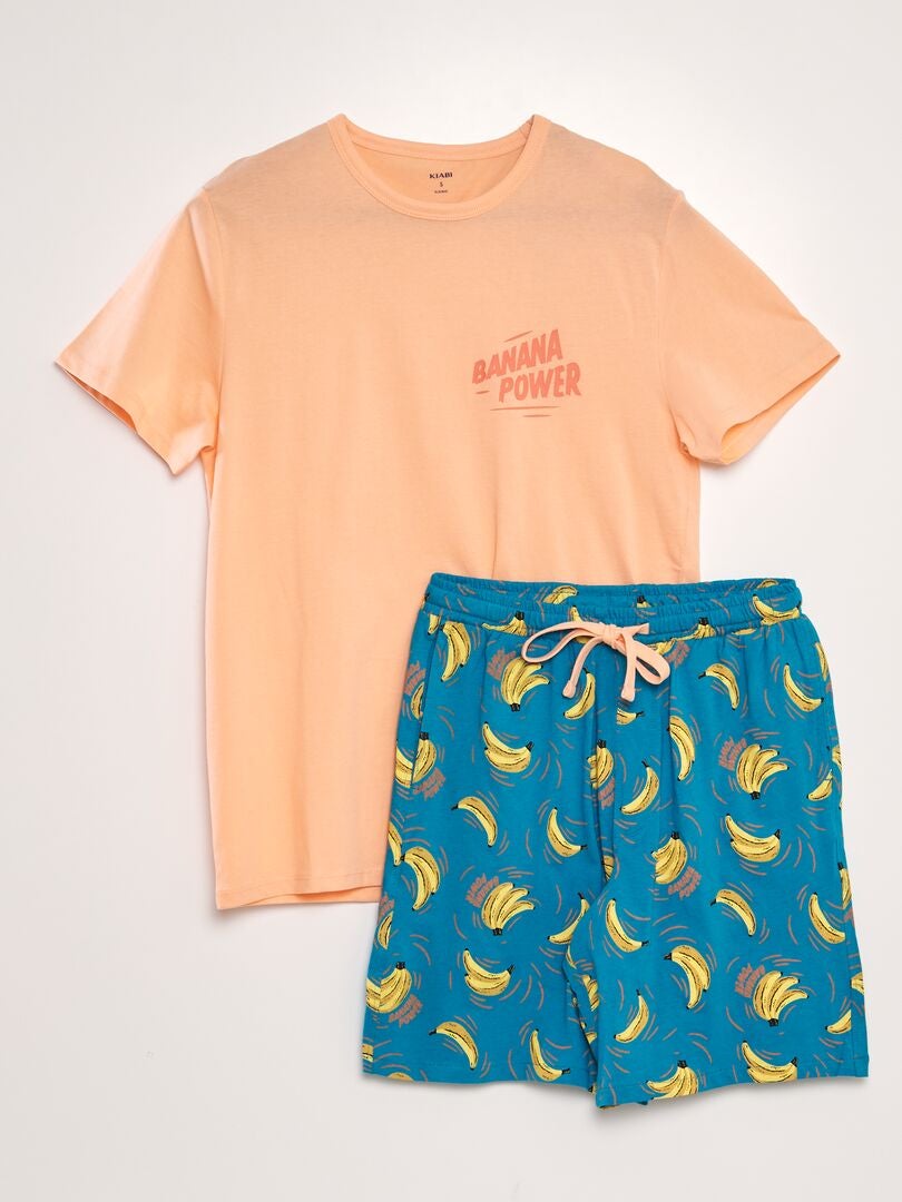 Ensemble pyjama t-shirt + short - 2 pièces Orange - Kiabi
