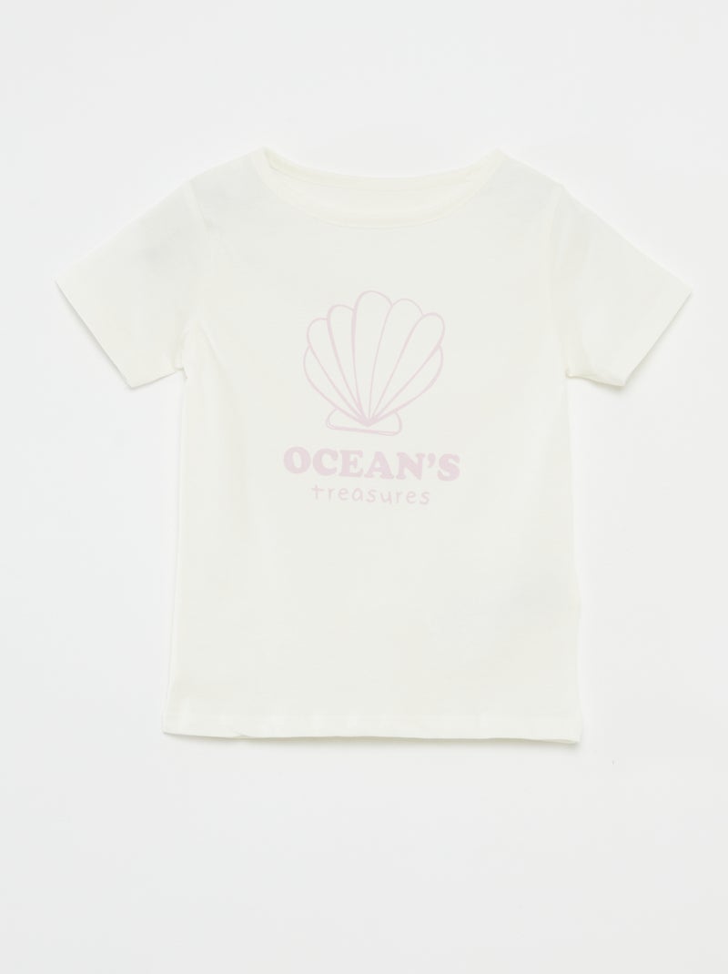 Ensemble pyjama t-shirt + short - 2 pièces VIOLET - Kiabi