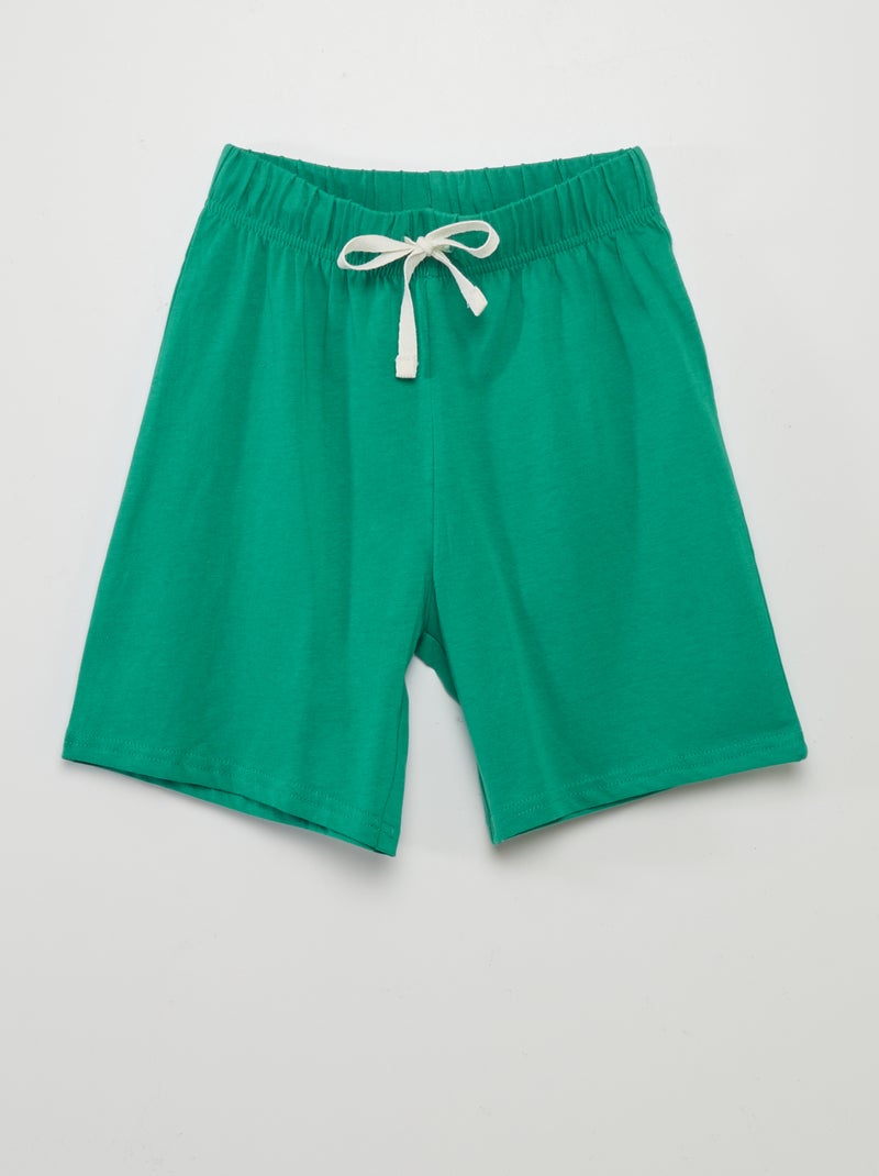 Ensemble pyjama t-shirt + short 'croco' Blanc/vert - Kiabi
