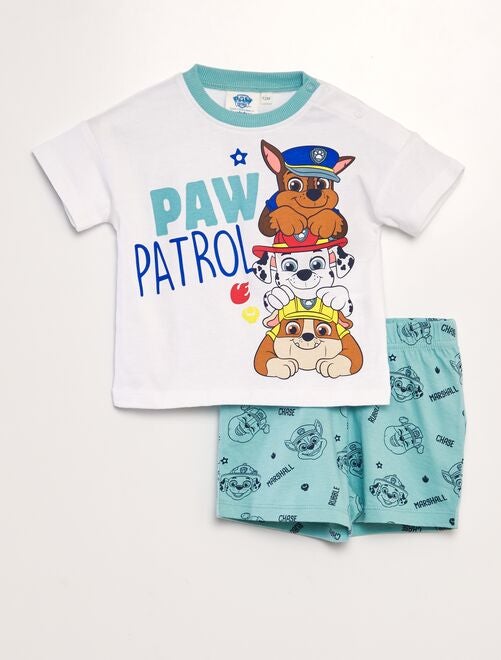 Ensemble pyjama t-shirt + short 'Pat' Patrouille' - Kiabi