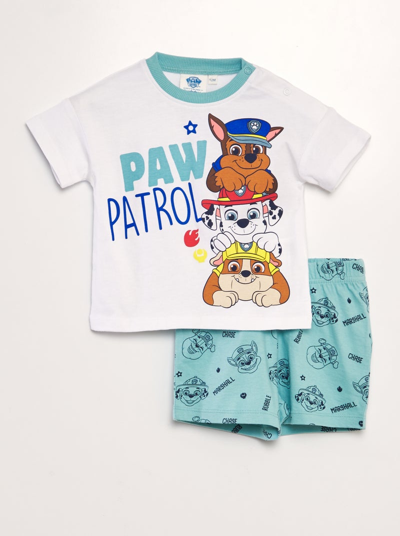 Ensemble pyjama t-shirt + short 'Pat' Patrouille' Bleu - Kiabi