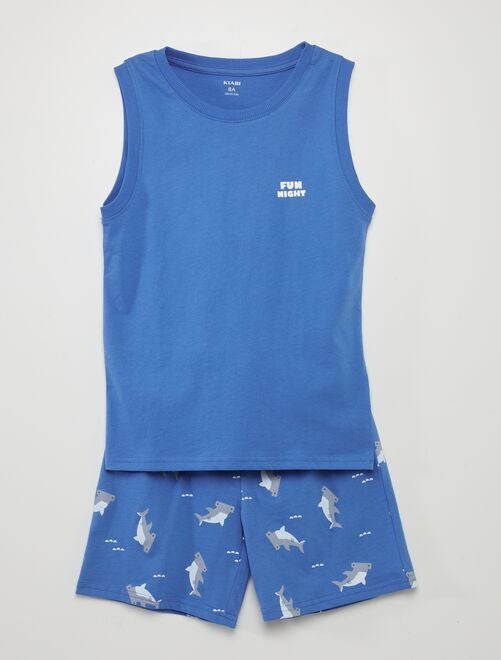 Ensemble pyjama t-shirt + short 'requin' - Kiabi
