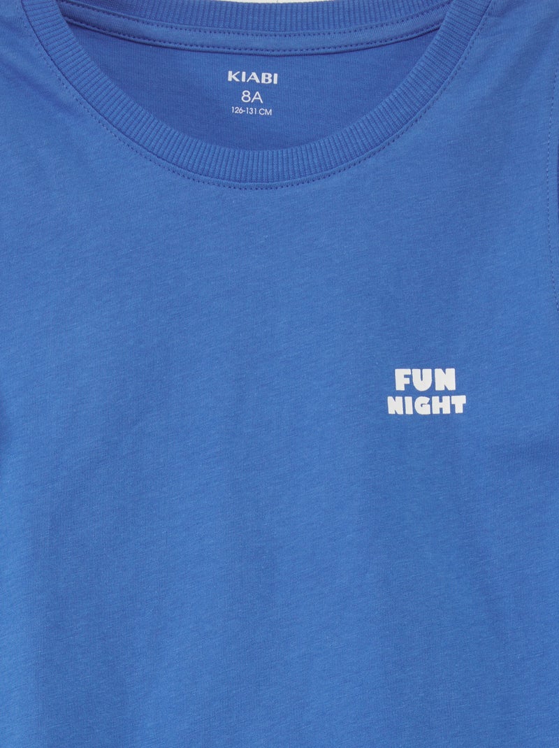 Ensemble pyjama t-shirt + short 'requin' Bleu - Kiabi