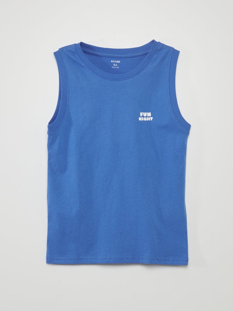 Ensemble pyjama t-shirt + short 'requin' Bleu - Kiabi