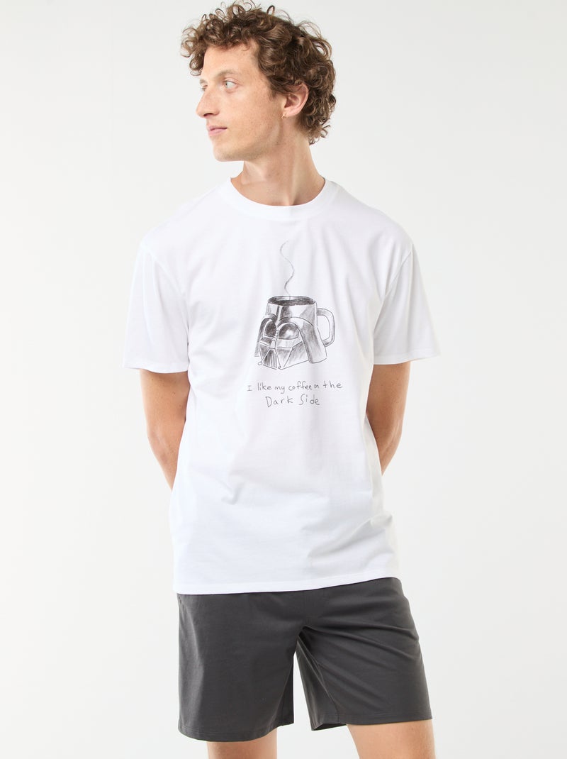 Ensemble pyjama t-shirt + short 'Star Wars' - 2 pièces Blanc - Kiabi