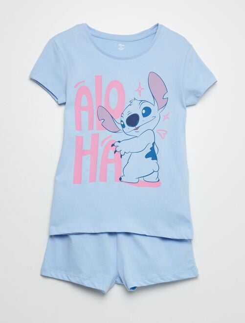 Ensemble pyjama t-shirt + short 'Stitch' - 2 pièces - Kiabi