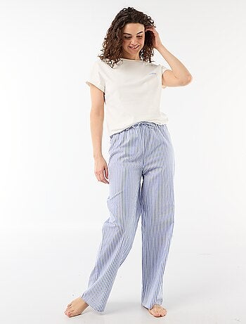 Ensemble pyjama tee-shirt + pantalon à carreaux - 2 pièces