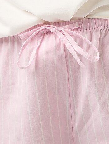 Ensemble pyjama tee-shirt + pantalon à carreaux - 2 pièces