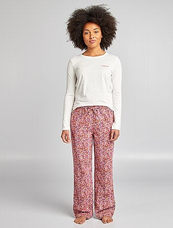 Ensemble pyjama tee-shirt + pantalon imprimé