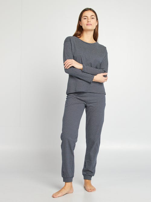 Ensemble pyjama tee-shirt + pantalon imprimé - Kiabi