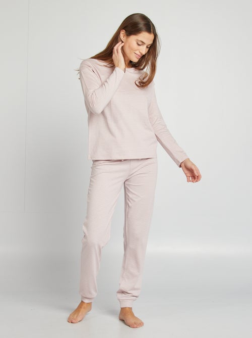 Ensemble pyjama tee-shirt + pantalon imprimé - Kiabi