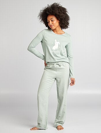 Ensemble pyjama tee-shirt + pantalon imprimé