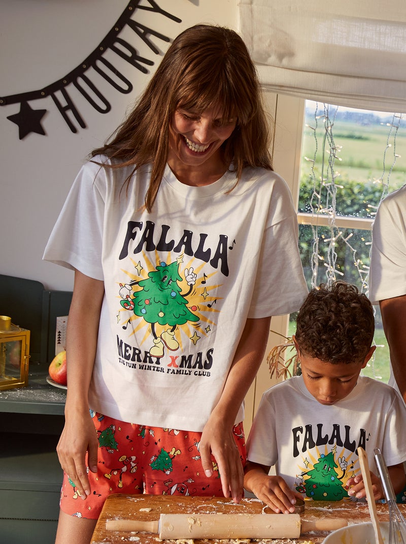 Ensemble pyjama  Tee-shirt + short Noël - 2 pièces Rouge - Kiabi