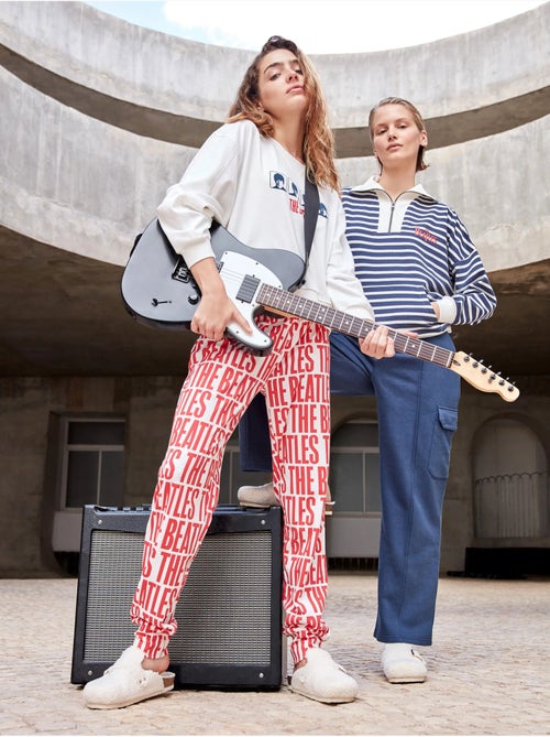 Ensemble pyjama the beatles en interlock de coton - Kiabi
