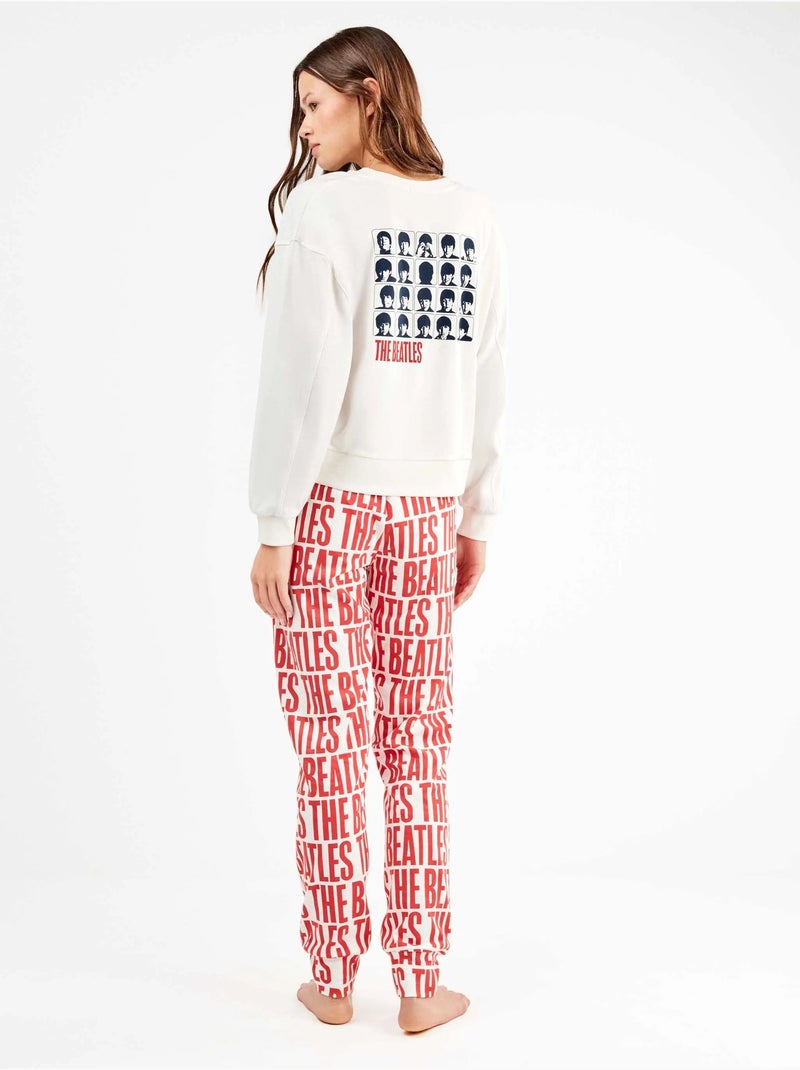 Ensemble pyjama the beatles en interlock de coton Ecru - Kiabi
