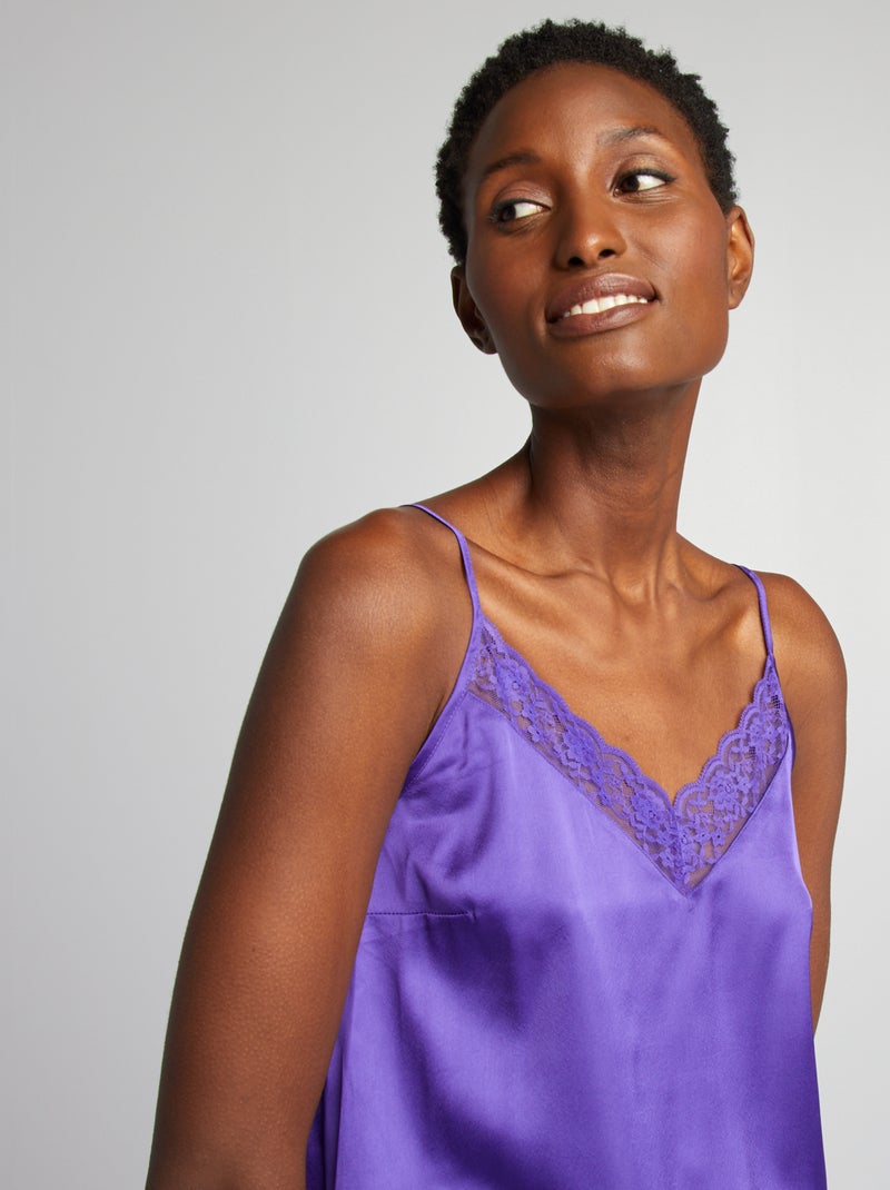 Ensemble pyjama top + pantalon - 2 pièces Violet - Kiabi