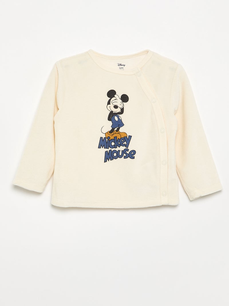 Ensemble pyjama velours 'Mickey Mouse' - 2 pièces Bleu - Kiabi