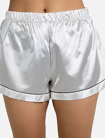 Ensemble Pyjashort fluide en satin Kebello