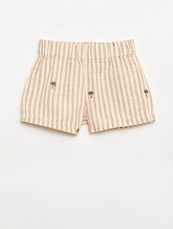 Ensemble rayé 2 pièces - chemise + short