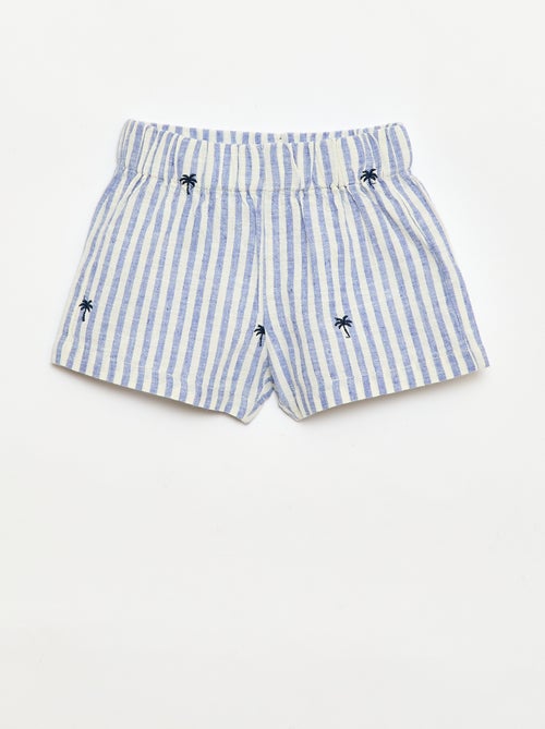 Ensemble rayé 2 pièces - chemise + short - Kiabi