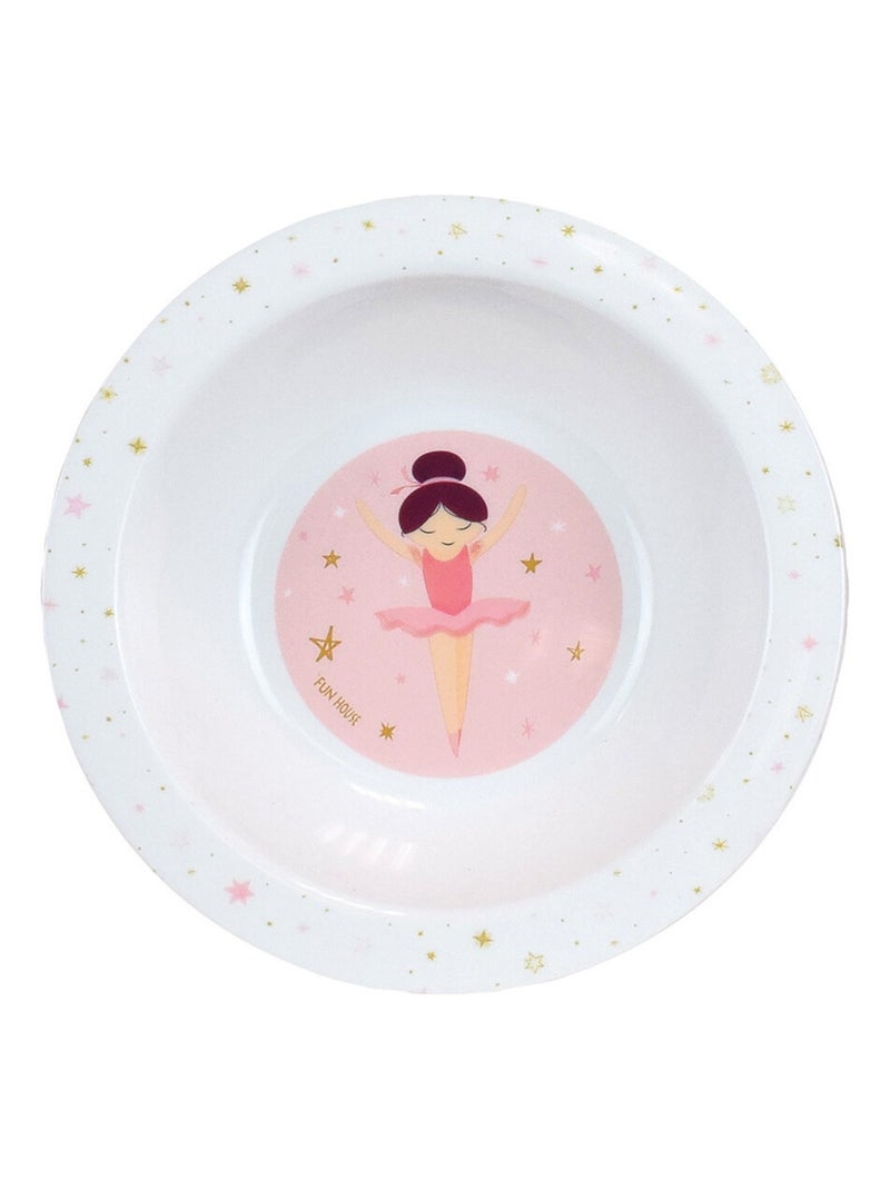 Ensemble Repas Ballerine (Assiette, Bol, Verre) Blanc - Kiabi