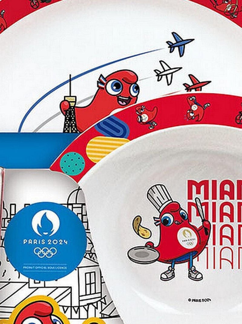 Ensemble Repas  Mascotte Jeux Olympiques 2024 Multicolore - Kiabi