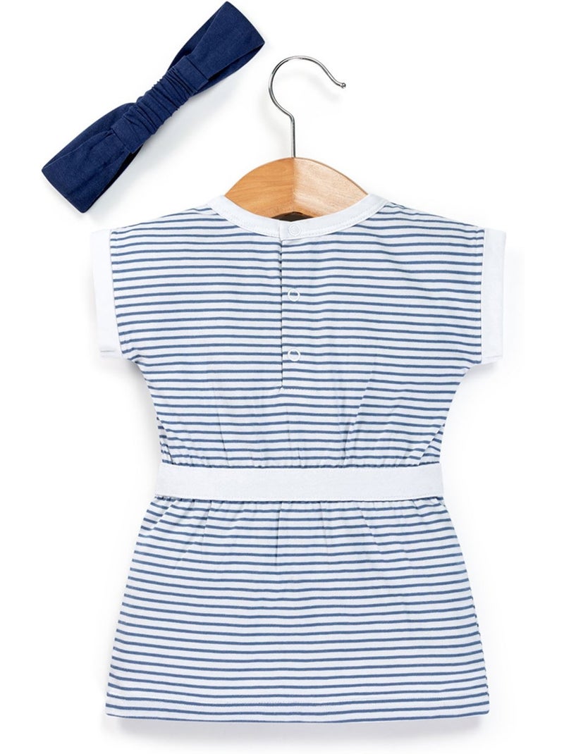 Ensemble robe + bandeau - Terre de Marins Blanc Bleu - Kiabi