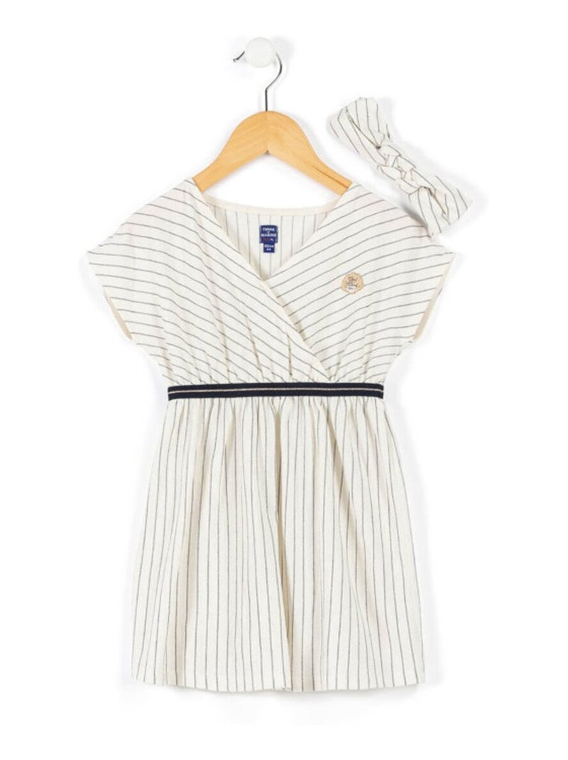 Ensemble robe + bandeau - Terre de Marins Blanc Bleu - Kiabi
