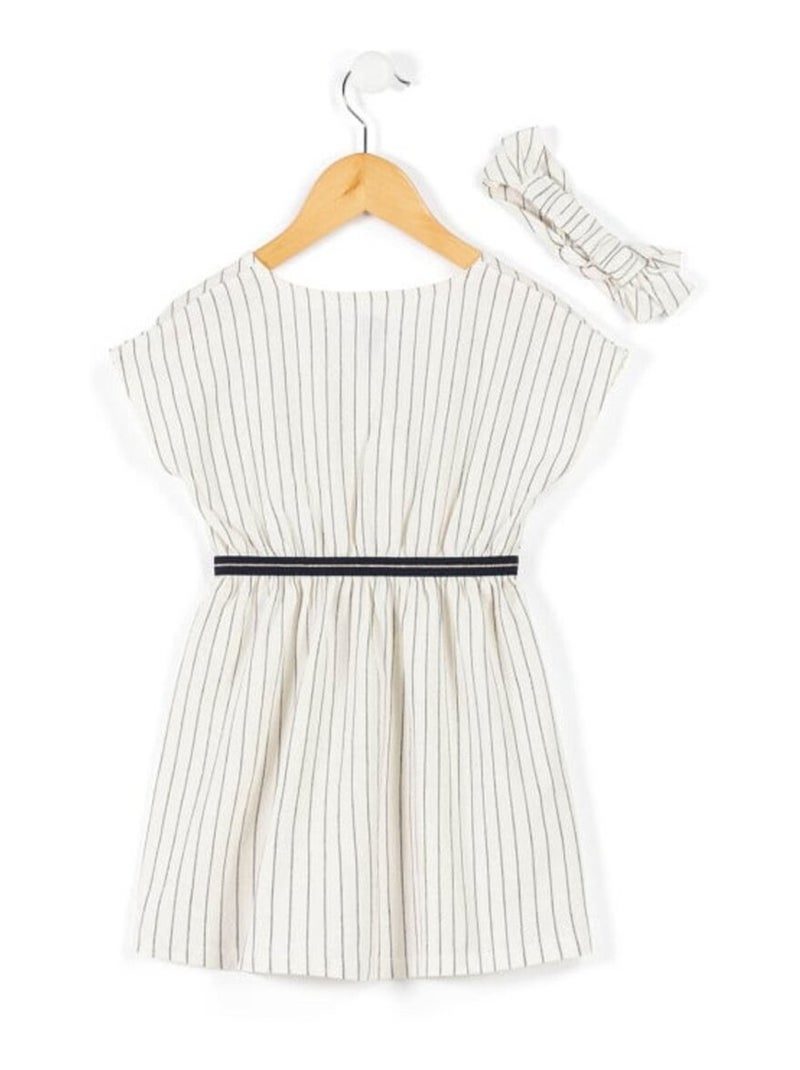 Ensemble robe + bandeau - Terre de Marins Blanc Bleu - Kiabi