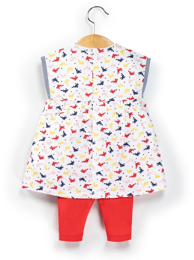 Ensemble robe + bas - terre de marins Multicolore - Kiabi