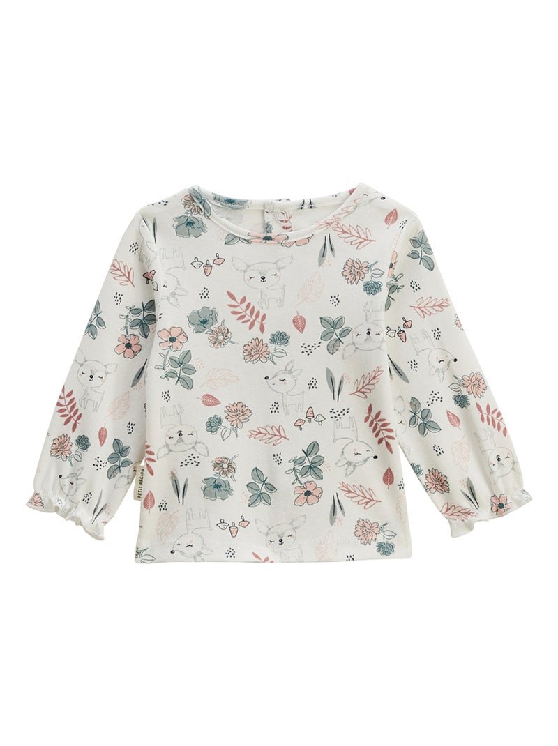 Ensemble robe bébé en velours, t-shirt et collant Ma Petite Bichette Bleu - Kiabi