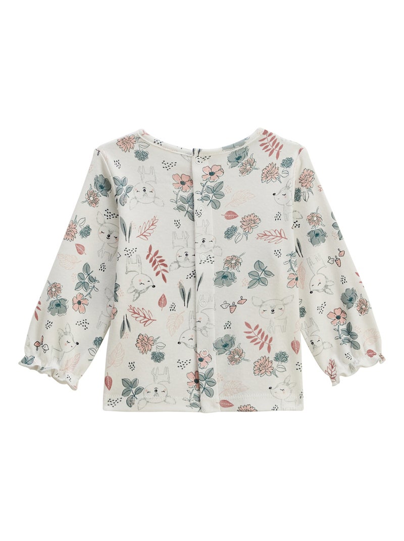 Ensemble robe bébé en velours, t-shirt et collant Ma Petite Bichette Bleu - Kiabi