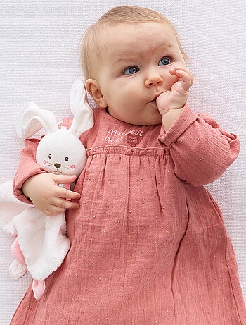 Ensemble robe collant manches longues Prune