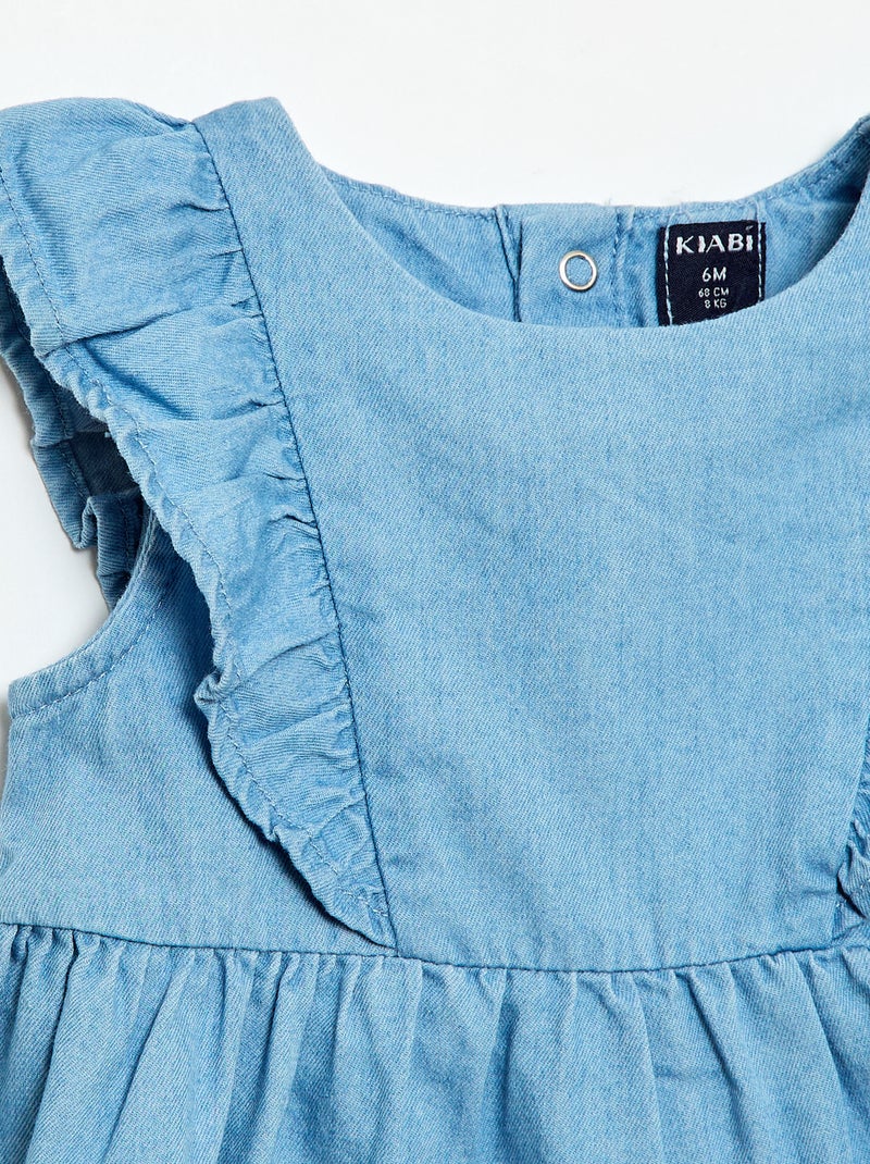 Ensemble robe + culotte en denim - 2 pièces Bleu - Kiabi