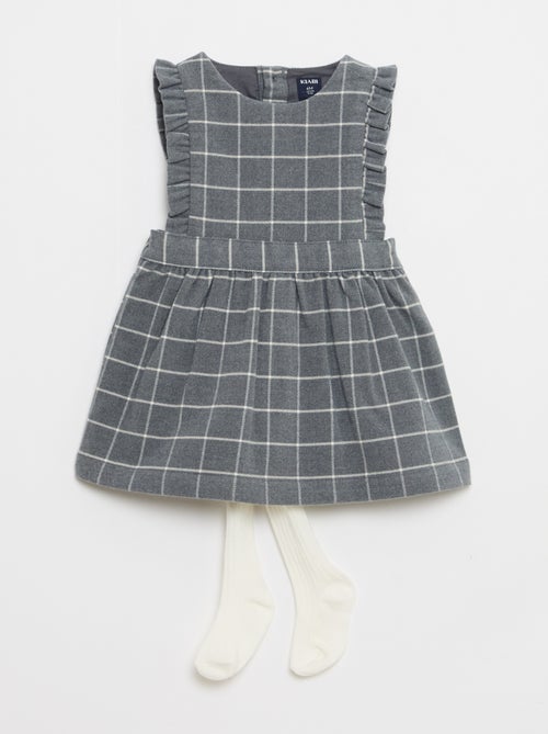Ensemble robe en flanelle + collants - 2 pièces - Kiabi
