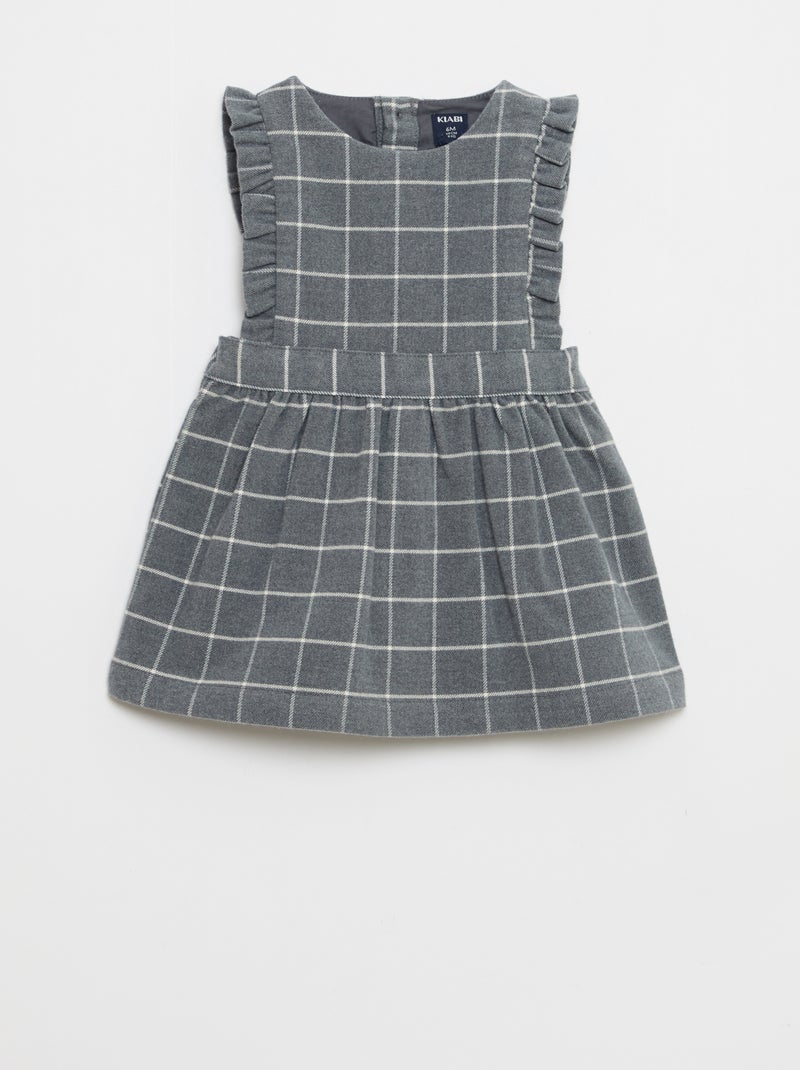 Ensemble robe en flanelle + collants - 2 pièces Gris - Kiabi