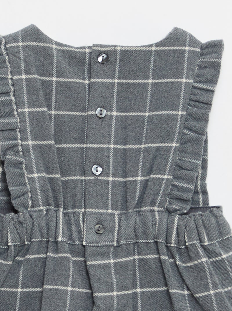 Ensemble robe en flanelle + collants - 2 pièces Gris - Kiabi