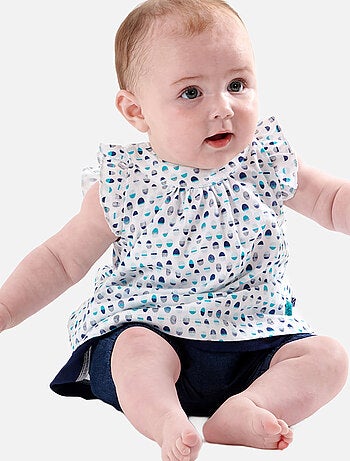ENSEMBLE ROBE ET BLOOMER MENTHE A L'EAU