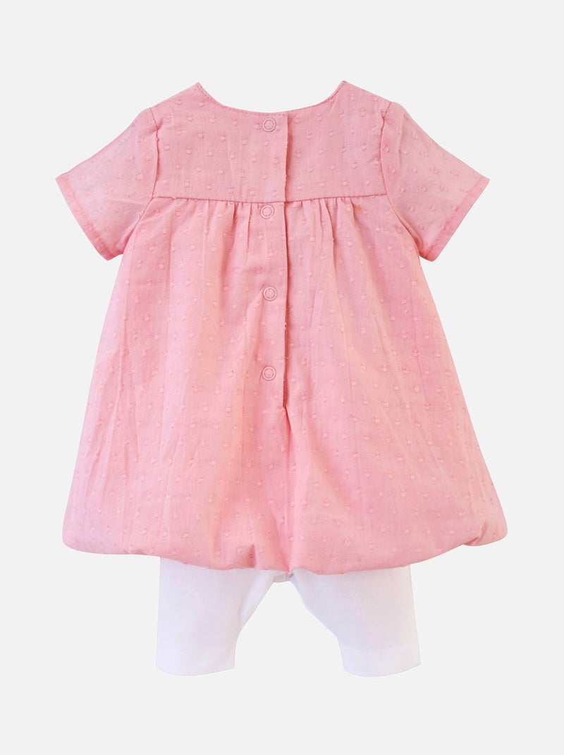 ENSEMBLE ROBE ET LEGGING BEBE FILLE Rose - Kiabi
