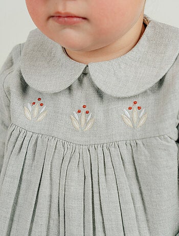 Ensemble robe et legging en coton avec broderie florale Noukie's