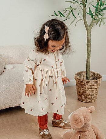 Ensemble robe et legging en coton imprimé floral Noukie's
