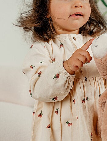 Ensemble robe et legging en coton imprimé floral Noukie's