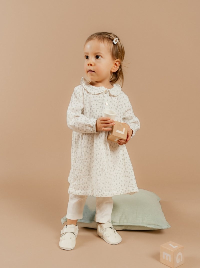 Ensemble Robe et Legging, Mousseline de Coton Noukie's Blanc - Kiabi