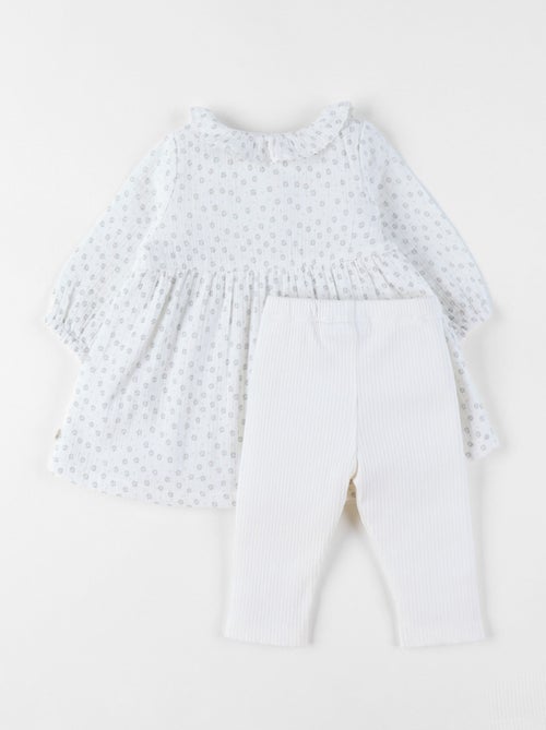 Ensemble Robe et Legging, Mousseline de Coton Noukie's - Kiabi